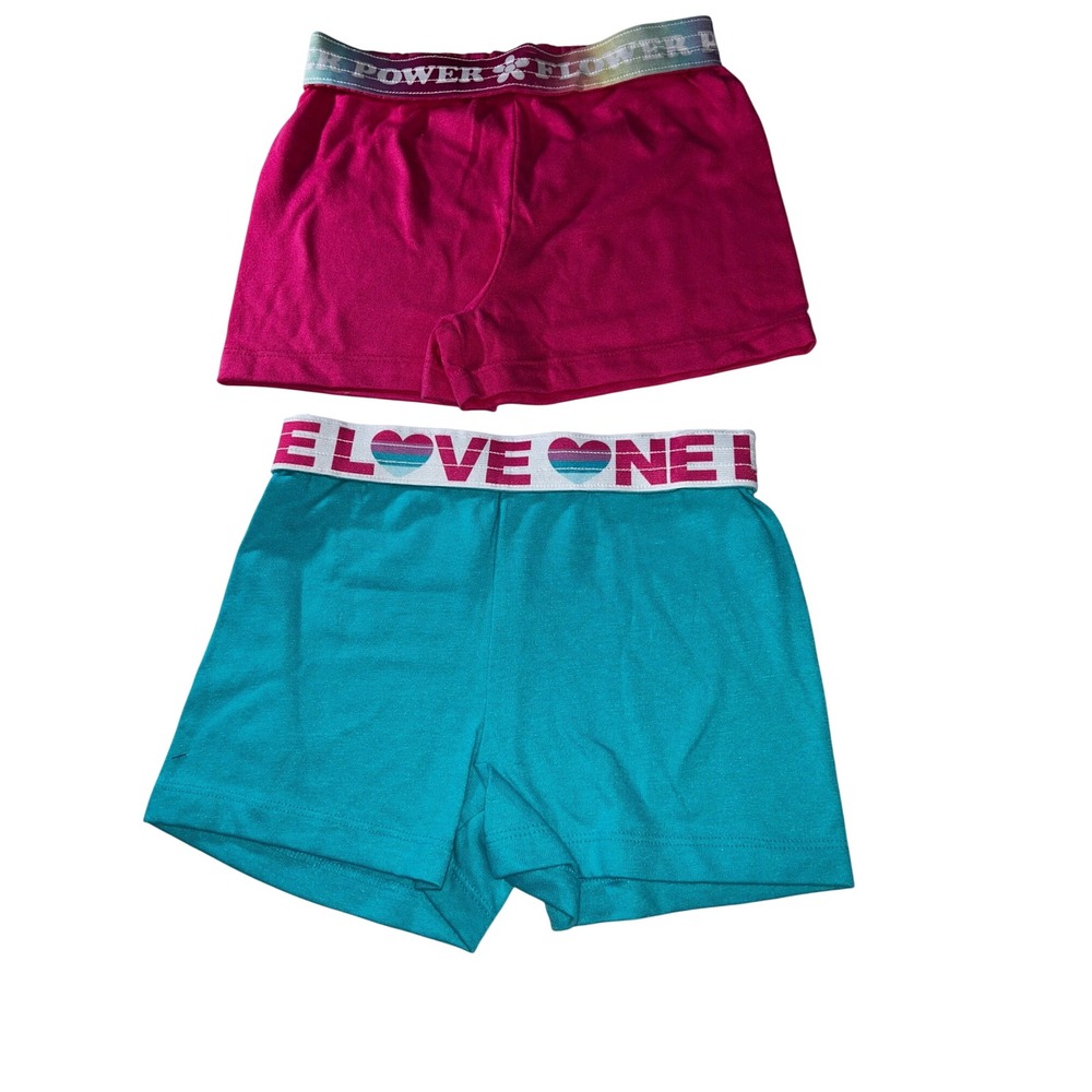 Garanimals Girls Shorts Set 2 Pack Pink Aqua Flower Power Love One 4T